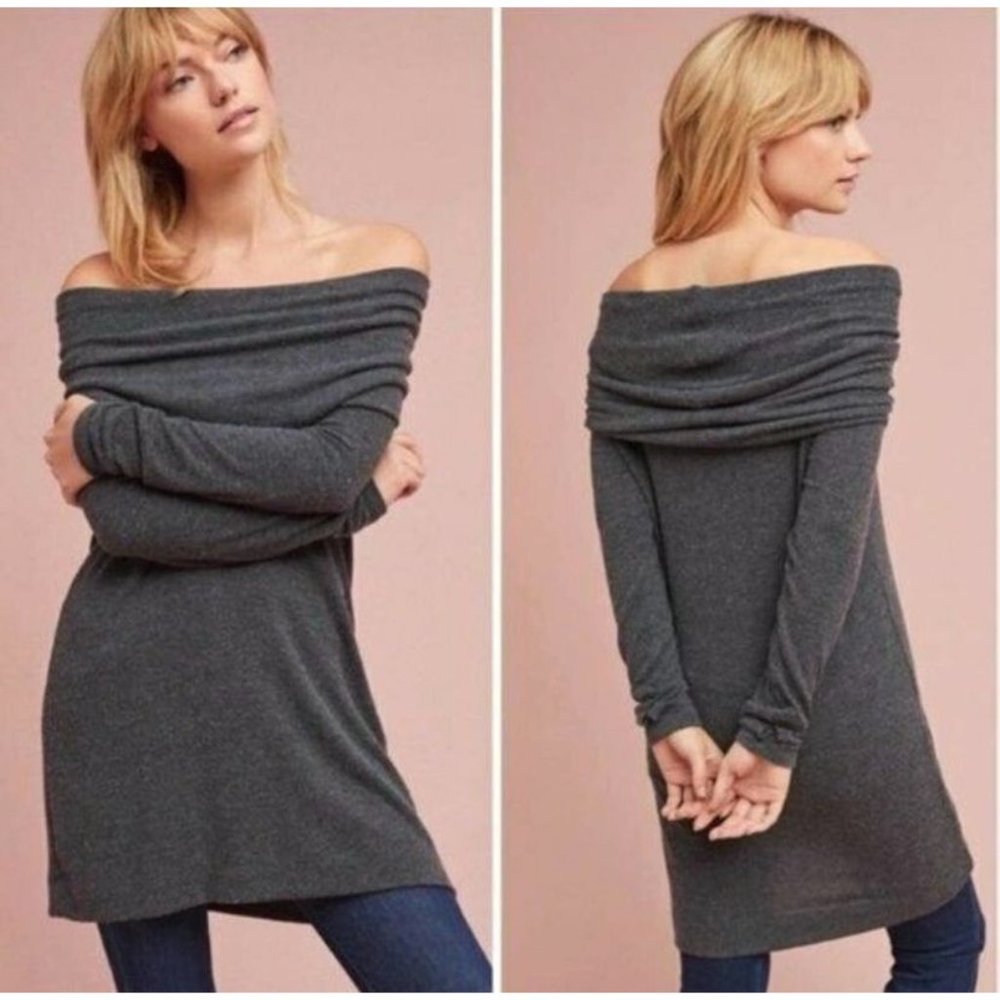Anthropologie Michael Stars Grey Sweater Dress S - Picture 3 of 12